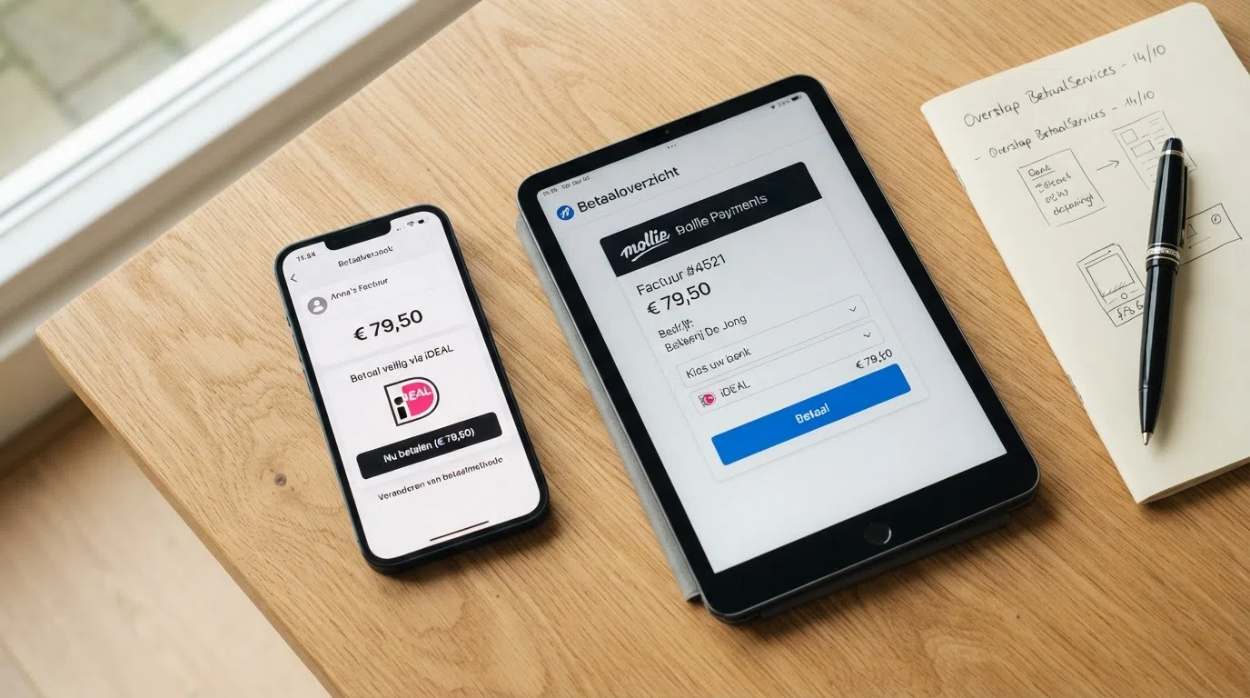 Een smartphone met het Wero-betaalscherm naast het oude iDEAL-logo — de overgang in beeld