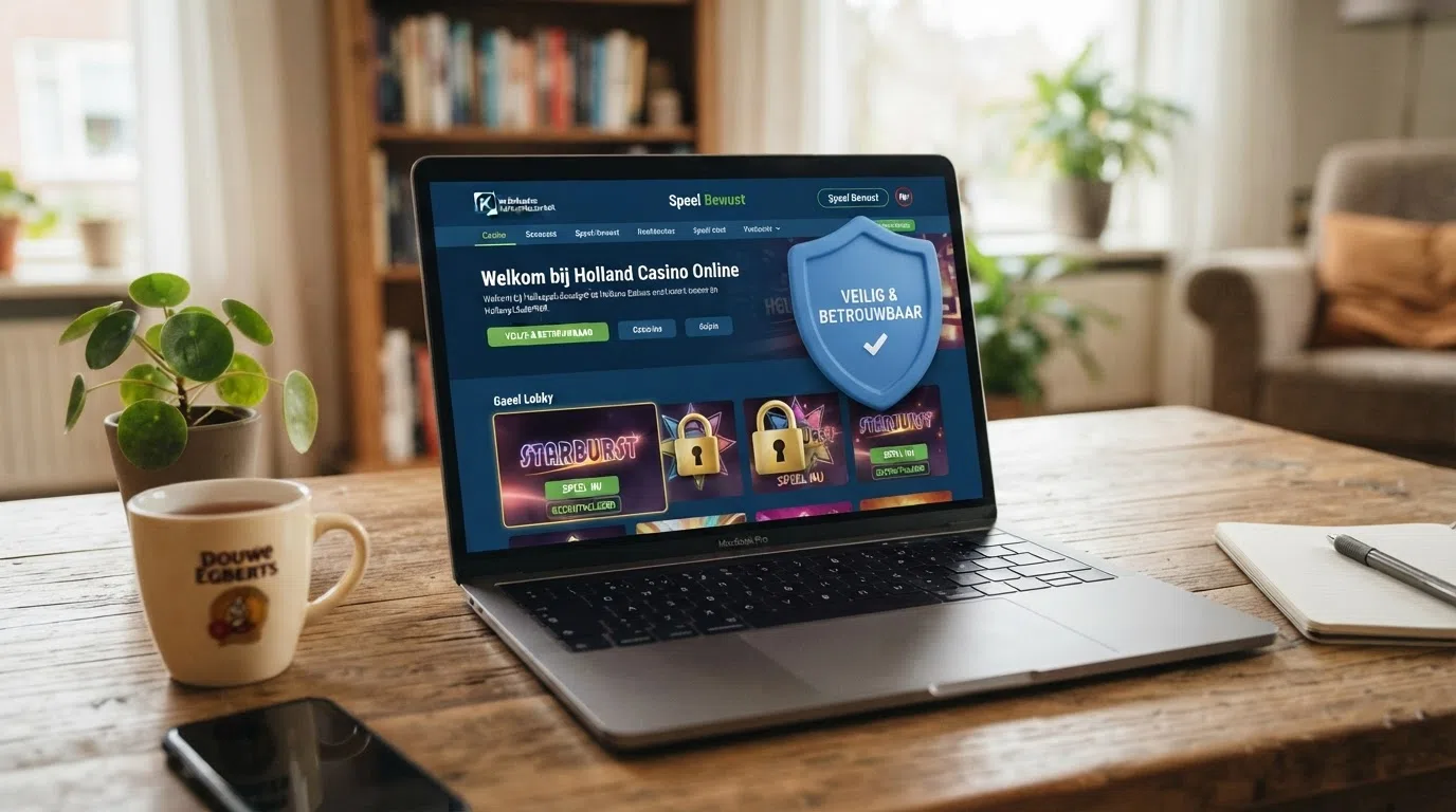 Het Ksa-logo en een slot-tegel met een hangslot-icoon naast de aanbieder-lijst op een casino-site